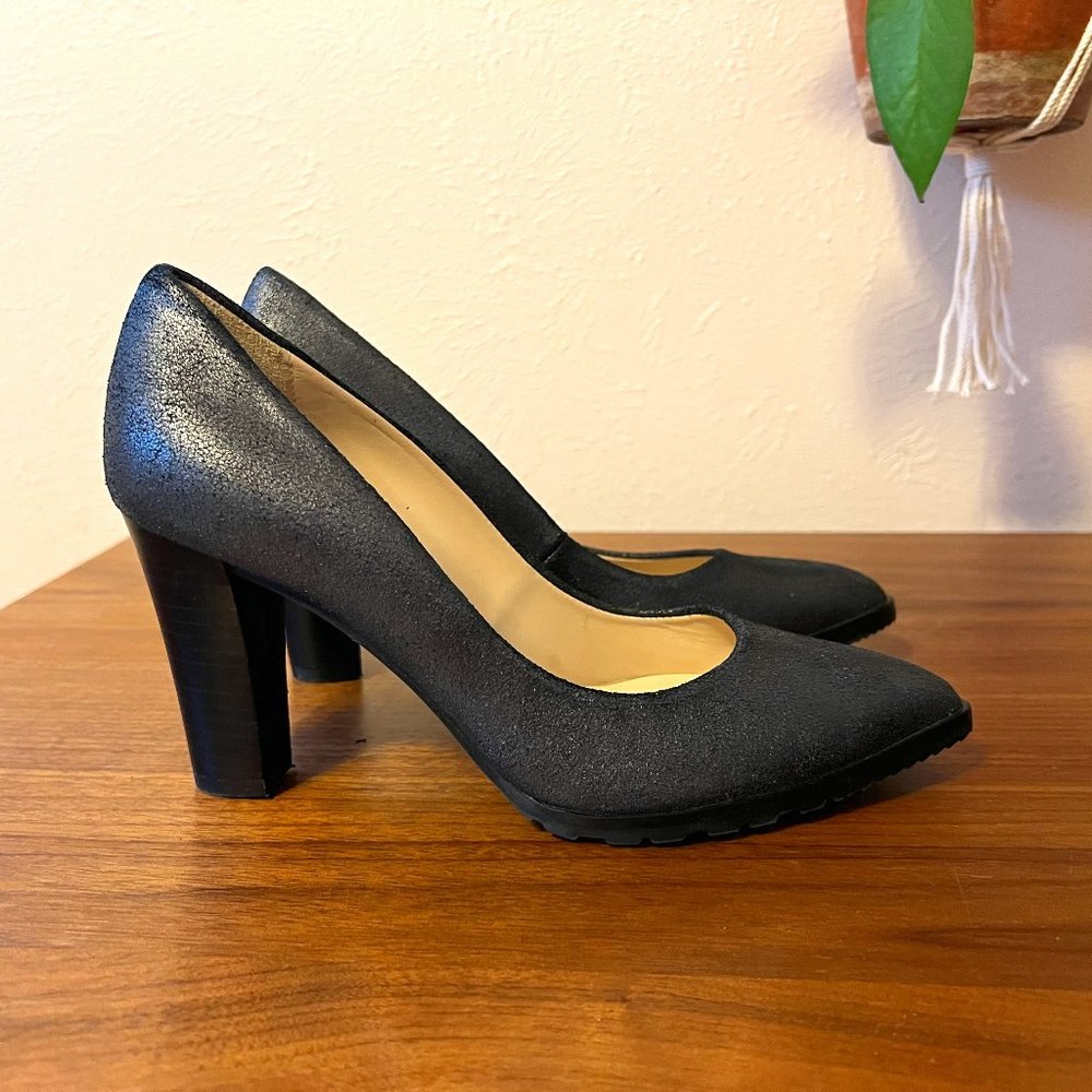 Andre Assousaq leather heels, dress shoe. New without tags. Never worn.